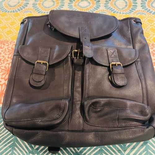 Clava black leather - leather, backpack